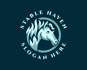 Horse - Wild Horse Mustang logo design