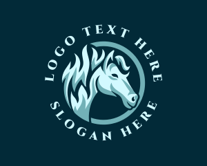 Horse - Wild Horse Mustang logo design