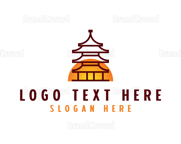 Pagoda Temple Shrine Logo