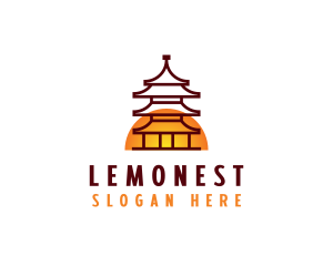 Pagoda Temple Shrine  Logo