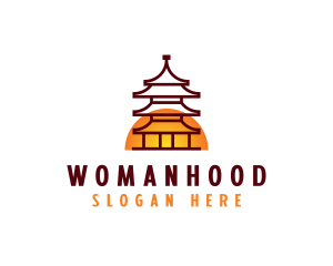 Pagoda Temple Shrine  Logo