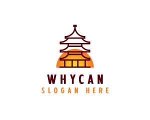 Tourist - Pagoda Temple Shrine logo design