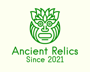 Artifact - Leafy Tribal Mask logo design