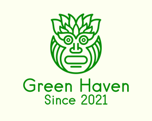 Leafy - Leafy Tribal Mask logo design