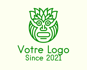 Civilization - Leafy Tribal Mask logo design