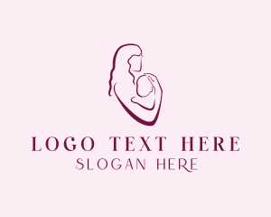 Breastfeeding - Childcare Family Planning logo design