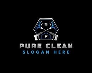 Pressure Wash Cleaning logo design