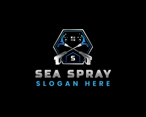 Pressure Wash Cleaning logo design