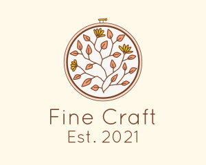 Autumn Flower Embroidery logo design