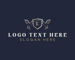 Luxury - Pegasus Shield Boutique logo design