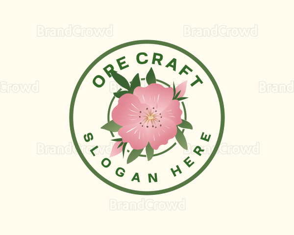 Iowa Rose Flower Logo