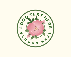 Wild Rose - Iowa Rose Flower logo design