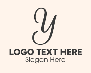 Fashion Design - Luxurious Letter Y logo design