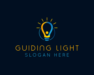 Incandescent Light Bulb  logo design