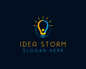 Incandescent Light Bulb  logo design