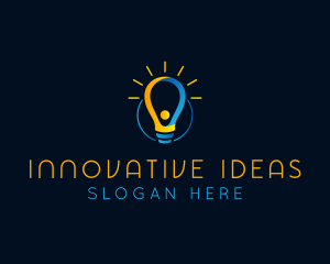 Incandescent Light Bulb  logo design