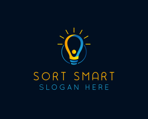 Incandescent Light Bulb  logo design