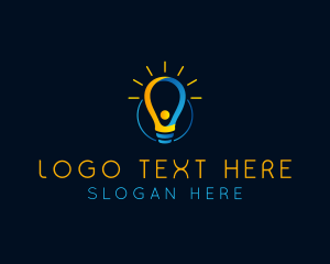 Idea - Incandescent Light Bulb logo design