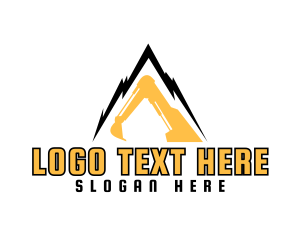 Mining - Mountain Construction Business logo design