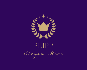 Vip - Sparkle Crown Wreath logo design