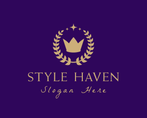 Regal - Sparkle Crown Wreath logo design