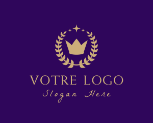 Luxe - Sparkle Crown Wreath logo design