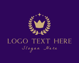 Regal - Sparkle Crown Wreath logo design