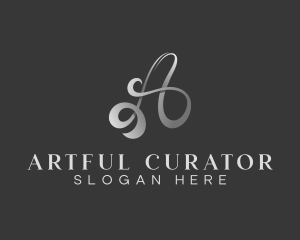 Cursive Apparel Letter A logo design