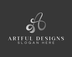 Cursive Apparel Letter A logo design