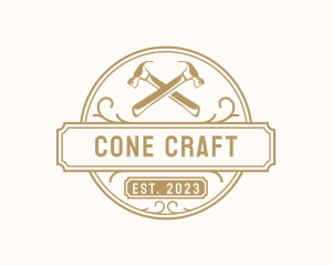 Hammer Carpentry Woodwork logo design