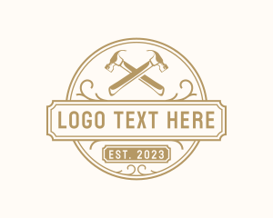 Craftsman - Hammer Carpentry Woodwork logo design