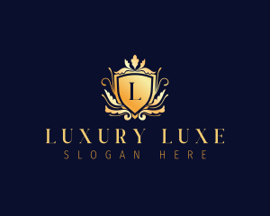 Luxury Floral Crest logo design