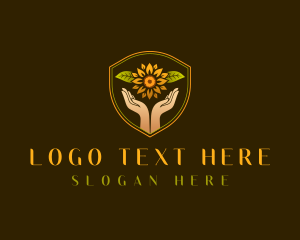 Eco - Hands Floral Garden logo design