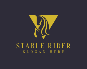 Triangle Horse Stable logo design