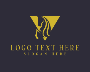 Stable - Triangle Horse Stable logo design