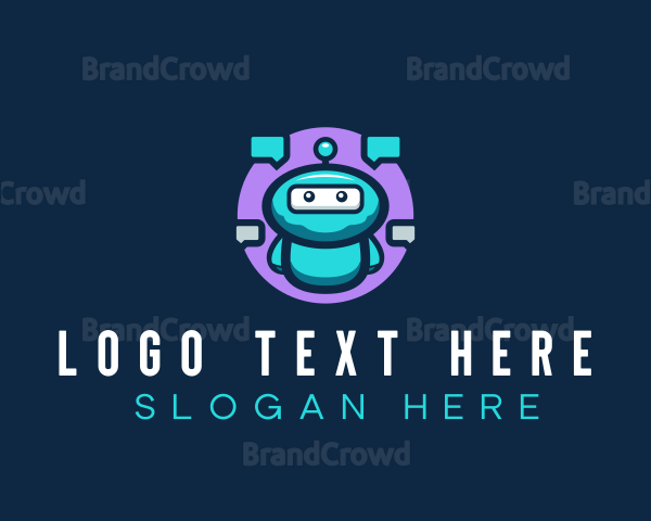 Cute Robot Messaging Logo