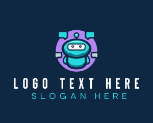 Chat - Cute Robot Messaging logo design