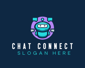 Messaging - Cute Robot Messaging logo design