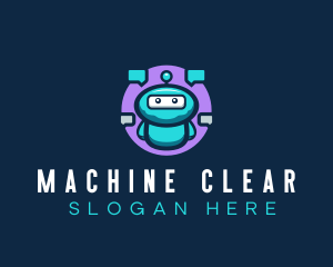 Text - Cute Robot Messaging logo design