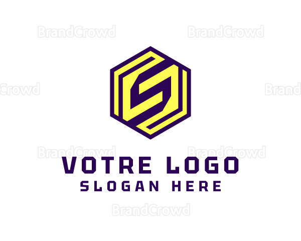 Modern Hexagon Letter S Company Logo