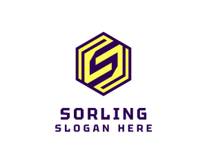 Modern Hexagon Letter S Company logo design