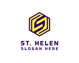 Modern Hexagon Letter S Company logo design