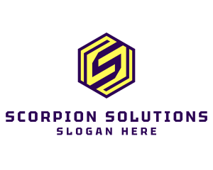 Modern Hexagon Letter S Company logo design