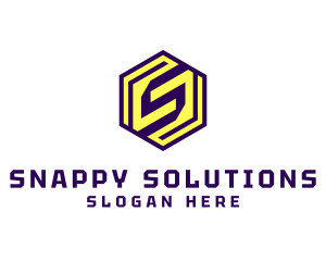 Modern Hexagon Letter S Company logo design