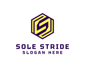 Modern Hexagon Letter S Company logo design