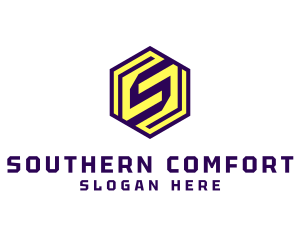 Modern Hexagon Letter S Company logo design