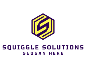 Modern Hexagon Letter S Company logo design