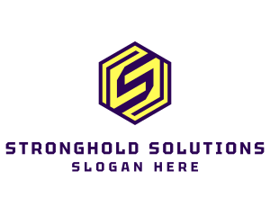 Modern Hexagon Letter S Company logo design