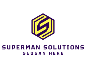 Modern Hexagon Letter S Company logo design