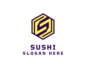 Modern Hexagon Letter S Company logo design